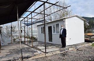 Evi yanan Nadiye teyzeye konteyner ev