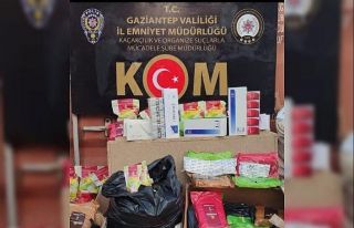 Gaziantep’te kargo ile kaçak sigara sevkiyatına...
