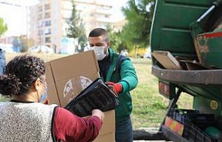 Geri dönüştürülebilir atık toplama aracı Buca’nın...