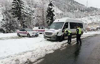 Giresun’da kış lastiği denetimleri sıklaştı