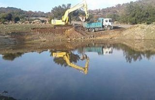 Gökbel’de HİS göletleri temizlendi