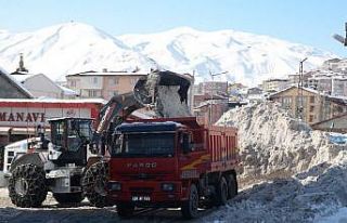 Hakkari’de 10 bin ton kar taşındı