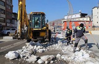 Hakkari’de buzla mücadele çalışması