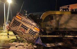 Hemzemin geçitte yük treni tırı biçti: 2 yaralı