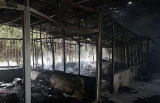 İlçe başkanının kuruyemiş fabrikasında yangın...