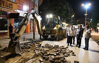 İnegöl yollarına makyaj