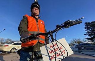 İstanbul’dan Ankara’ya pedal çeviren işçi,...
