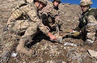 Jandarma komandolardan yaralı şahine şefkat eli