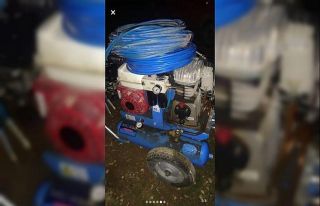 Jeneratör ve çim biçme makinesi çalan şahısları...