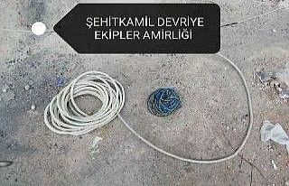 Kablo hırsızı yakalandı