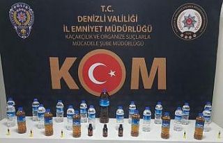 Kaçak alkolleri piyasaya süremeden yakalandı
