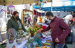 Kadın üreticiler Yoğurt Pazarında buluştu