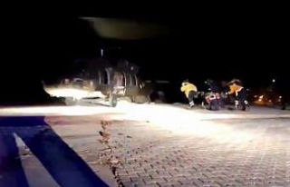 Kalp krizi geçiren hastanın imdadına polis helikopteri...