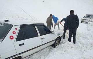 Kar ve tipi nedeniyle mahsur kaldılar