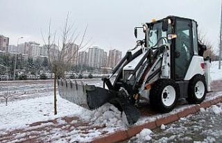 Kar yağdı, Talas Belediyesi anında müdahale etti