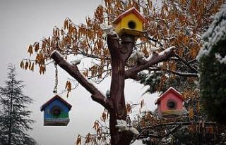 Kar yağışı Keçiören’de kartpostallık görüntüler...