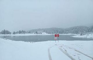 Karagöl Yaylası beyaza büründü
