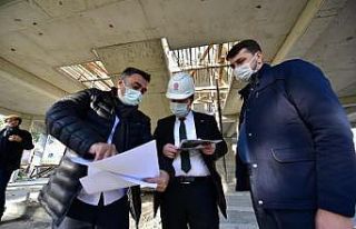 Karesi millet bahçesi inşaatı yükseliyor