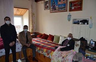 Kaymakam Çelik, Kore gazisini ziyaret etti