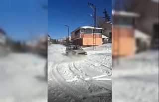 Kısıtlamada canı sıkıldı karda drift yaptı