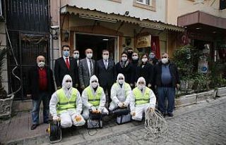 Konak Belediyesinden ilçedeki tüm otellere dezenfeksiyon