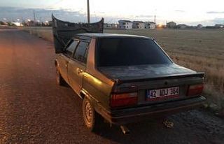 Konya’da otomobilde yangın paniği