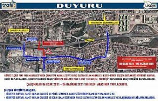 Körfez’de geçici güzergah uygulaması