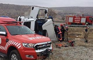 Malatya’da tır yan yattı: 1 ölü