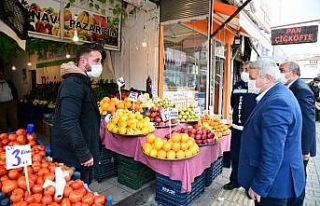 Mamak Zabıtası’ndan kaldırım işgal denetimi