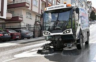 Mamak’ta yeni yılın ilk mesaisi temizlikle başladı