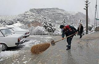 Menteşe Belediyesinde kar mesaisi