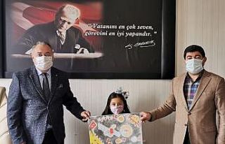 Minik Mualla’nın çizdiği resim "Dijital...