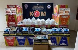 Nevşehir’de 670 bin adet makaron, 30 kilo tütün...