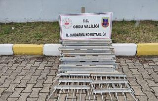 Ordu’da elektrik direklerinden demir çalan 2 kişi...