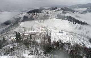 Ordu’da kartpostallık kar görüntüleri