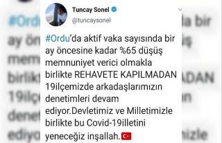 Ordu’da korona virüs vakaları yüzde 65 azaldı