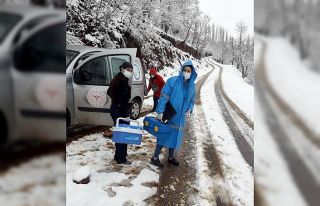 Osmaniye’de aşılama çalışmaları zorlu kış...