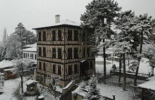 Safranbolu konakları karla tanıştı