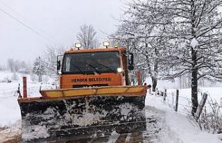 Sakarya’da yüksek kesimlerde karla mücadele başladı