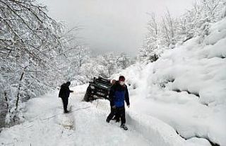 Sakaryalı off-roadcıların kar keyfi