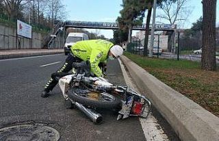 Samsun’da motosiklet devrildi: 1 yaralı