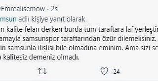 Samsunspor Başkanı Yıldırım ile taraftar arasında...