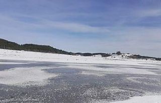 Sıcaklıklar eksiye düşünce Süleymanlı Gölü...