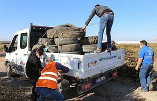 Sinek yuvası lastikler geri dönüşüme kazandırılıyor