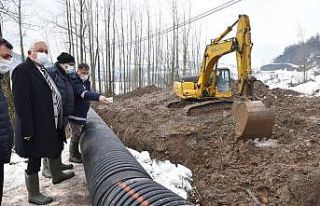 Su hattı borusu kırıldı, ekipler seferber oldu