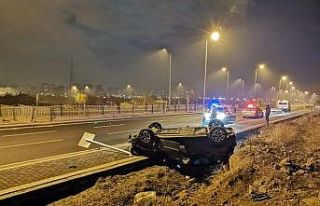 Takla atan araçtan sağ çıktı