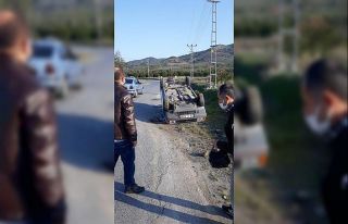 Takla atan otomobilin sürücüsü yaralandı
