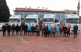 Tavşanlı’dan Suriye’ye yardım tırları yola...