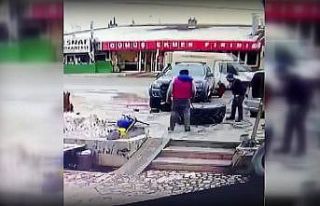 Traktör lastiğinin patlama anı kamerada