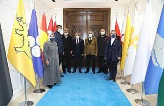 Türkmen dostu Başkan Güder’e teşekkür ziyareti